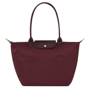 Longchamp Le Pliage Green L Vászon, Recycled canvas Válltáskák Női Piros | 56407ORLQ