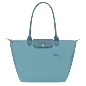 Longchamp Le Pliage Green L Vászon, Recycled canvas Válltáskák Női Kék | 68295FLJD