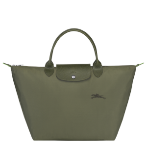 Longchamp Le Pliage Green M Vászon, Recycled canvas Kézitáska Női Zöld | 05986ZFLA