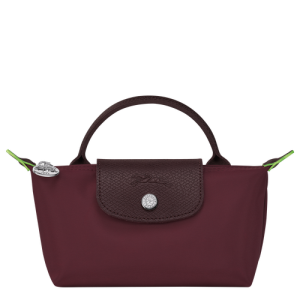 Longchamp Le Pliage Green Vászon, Recycled canvas Pouches Női Piros | 29715NBQW