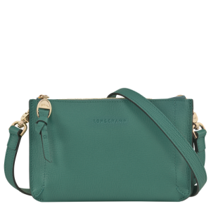 Longchamp Mailbox Bőr Crossbody Táska Női Zöld | 12684UYMB