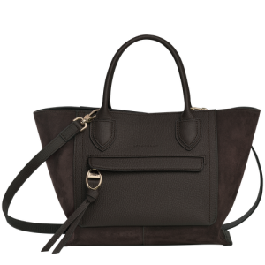 Longchamp Mailbox M Bőr Kézitáska Női Barna | 72193QMAZ