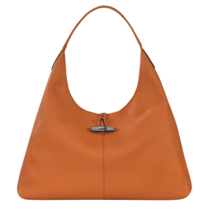 Longchamp Roseau Essential XL Bőr Válltáskák Női Narancssárga | 49752ACJV